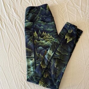 Constantly Varied Gear Green and Blue Forest Leggings